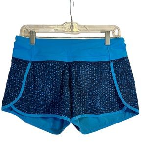 Lululemon Blue Speed Up Mid-Rise Lined Short Size